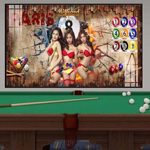 Tranh Quán Bida - Billiards | Tranh Ngọc Việt - Đắk Lắk | Tranh Ngọc Việt - Xưởng Tranh Đẹp Buôn Ma Thuột (BMT) DakLak