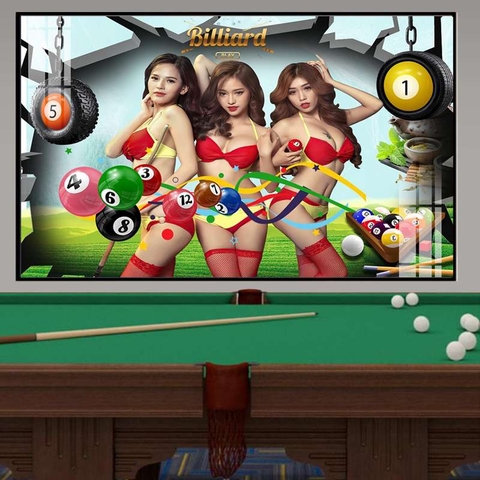 Tranh Quán Bida - Billiards | Tranh Ngọc Việt - Đắk Lắk | Tranh Ngọc Việt - Xưởng Tranh Đẹp Buôn Ma Thuột (BMT) DakLak