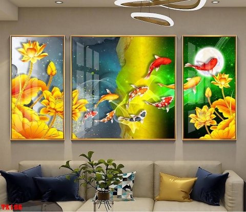 Tranh Cửu Ngư Quần Hội | Tranh Ngọc Việt - Đắk Lắk | Tranh Ngọc Việt - Xưởng Tranh Đẹp Buôn Ma Thuột (BMT) DakLak