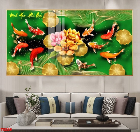 Tranh Cửu Ngư Quần Hội | Tranh Ngọc Việt - Đắk Lắk | Tranh Ngọc Việt - Xưởng Tranh Đẹp Buôn Ma Thuột (BMT) DakLak