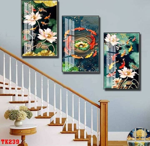 Tranh Cửu Ngư Quần Hội | Tranh Ngọc Việt - Đắk Lắk | Tranh Ngọc Việt - Xưởng Tranh Đẹp Buôn Ma Thuột (BMT) DakLak