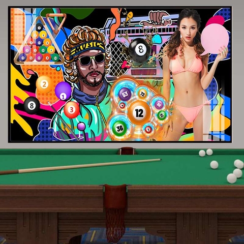 Tranh Quán Bida - Billiards | Tranh Ngọc Việt - Đắk Lắk | Tranh Ngọc Việt - Xưởng Tranh Đẹp Buôn Ma Thuột (BMT) DakLak