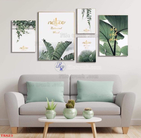 Tranh Lá Cây Nhiệt Đới | Tranh Ngọc Việt - Đắk Lắk | Tranh Ngọc Việt - Xưởng Tranh Đẹp Buôn Ma Thuột (BMT) DakLak