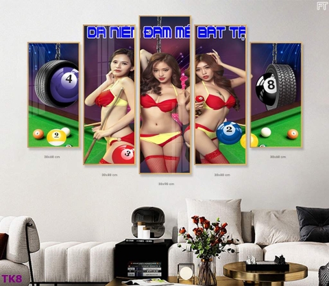 Tranh Quán Bida - Billiards | Tranh Ngọc Việt - Đắk Lắk | Tranh Ngọc Việt - Xưởng Tranh Đẹp Buôn Ma Thuột (BMT) DakLak