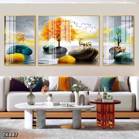 Tranh Hươu Tài Lộc | Tranh Ngọc Việt - Đắk Lắk | Tranh Ngọc Việt - Xưởng Tranh Đẹp Buôn Ma Thuột (BMT) DakLak