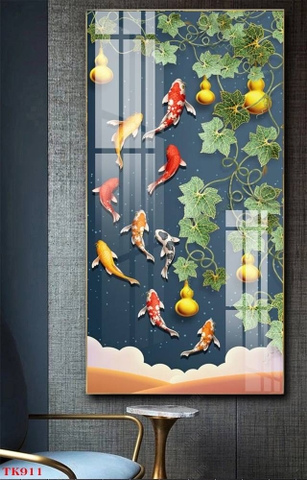 Tranh Cửu Ngư Quần Hội | Tranh Ngọc Việt - Đắk Lắk | Tranh Ngọc Việt - Xưởng Tranh Đẹp Buôn Ma Thuột (BMT) DakLak