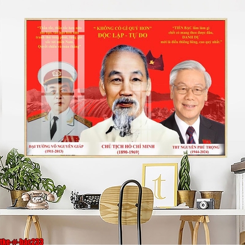 Tranh Bác Hồ - Bác Giáp - Bác Trọng | Tranh Ngọc Việt - Đắk Lắk | Tranh Ngọc Việt - Xưởng Tranh Đẹp Buôn Ma Thuột (BMT) DakLak