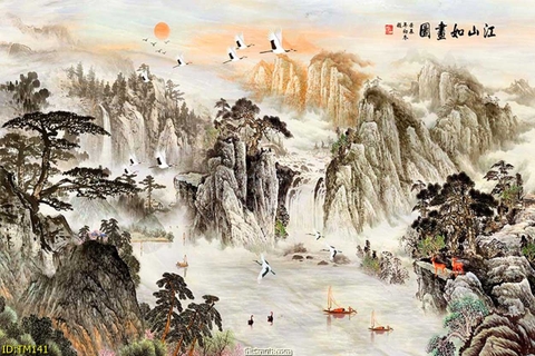 Tranh Thủy Mặc Trung Hoa | Tranh Ngọc Việt - Đắk Lắk | Tranh Ngọc Việt - Xưởng Tranh Đẹp Buôn Ma Thuột (BMT) DakLak