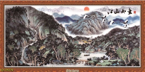 Tranh Thủy Mặc Trung Hoa | Tranh Ngọc Việt - Đắk Lắk | Tranh Ngọc Việt - Xưởng Tranh Đẹp Buôn Ma Thuột (BMT) DakLak