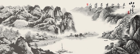 Tranh Thủy Mặc Trung Hoa | Tranh Ngọc Việt - Đắk Lắk | Tranh Ngọc Việt - Xưởng Tranh Đẹp Buôn Ma Thuột (BMT) DakLak