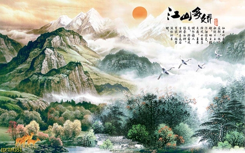 Tranh Thủy Mặc Trung Hoa | Tranh Ngọc Việt - Đắk Lắk | Tranh Ngọc Việt - Xưởng Tranh Đẹp Buôn Ma Thuột (BMT) DakLak