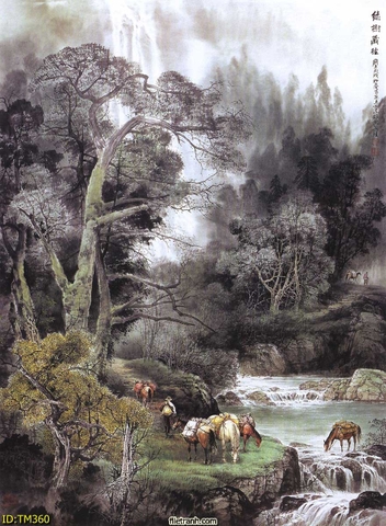 Tranh Thủy Mặc Trung Hoa | Tranh Ngọc Việt - Đắk Lắk | Tranh Ngọc Việt - Xưởng Tranh Đẹp Buôn Ma Thuột (BMT) DakLak