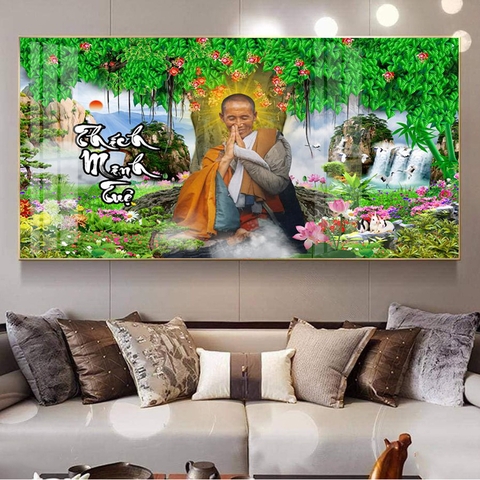 Tranh Thầy Thích Minh Tuệ | Tranh Ngọc Việt - Đắk Lắk | Tranh Ngọc Việt - Xưởng Tranh Đẹp Buôn Ma Thuột (BMT) DakLak