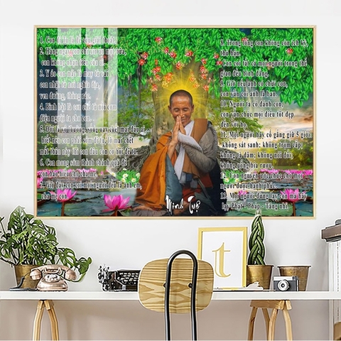 Tranh Thầy Thích Minh Tuệ | Tranh Ngọc Việt - Đắk Lắk | Tranh Ngọc Việt - Xưởng Tranh Đẹp Buôn Ma Thuột (BMT) DakLak