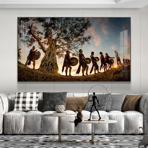 Tranh Tây Nguyên, Ngã 6 Buôn Ma Thuột, Thác - BMT DakLak | Tranh Ngọc Việt - Xưởng Tranh Đẹp Buôn Ma Thuột (BMT) DakLak