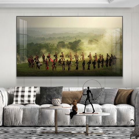 Tranh Tây Nguyên, Ngã 6 Buôn Ma Thuột, Thác - BMT DakLak | Tranh Ngọc Việt - Xưởng Tranh Đẹp Buôn Ma Thuột (BMT) DakLak