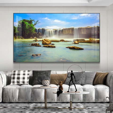 Tranh Tây Nguyên, Ngã 6 Buôn Ma Thuột, Thác - BMT DakLak | Tranh Ngọc Việt - Xưởng Tranh Đẹp Buôn Ma Thuột (BMT) DakLak