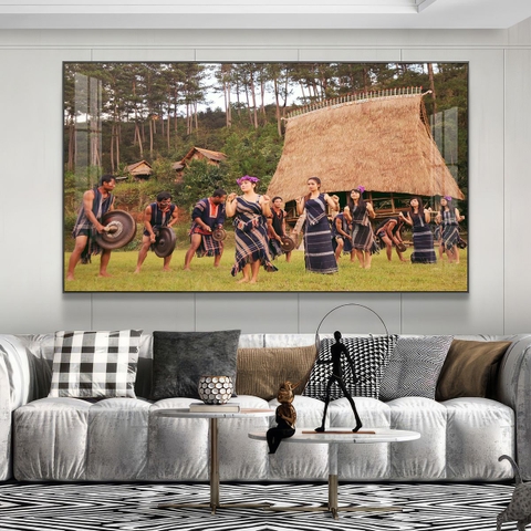 Tranh Tây Nguyên, Ngã 6 Buôn Ma Thuột, Thác - BMT DakLak | Tranh Ngọc Việt - Xưởng Tranh Đẹp Buôn Ma Thuột (BMT) DakLak