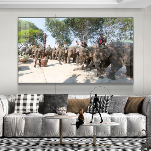 Tranh Tây Nguyên, Ngã 6 Buôn Ma Thuột, Thác - BMT DakLak | Tranh Ngọc Việt - Xưởng Tranh Đẹp Buôn Ma Thuột (BMT) DakLak