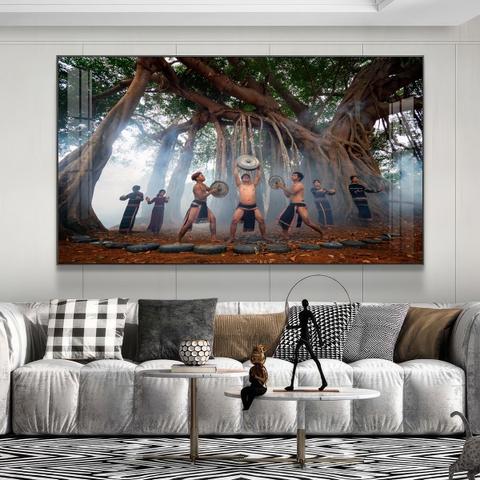 Tranh Tây Nguyên, Ngã 6 Buôn Ma Thuột, Thác - BMT DakLak | Tranh Ngọc Việt - Xưởng Tranh Đẹp Buôn Ma Thuột (BMT) DakLak