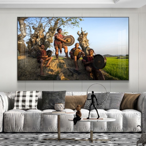 Tranh Tây Nguyên, Ngã 6 Buôn Ma Thuột, Thác - BMT DakLak | Tranh Ngọc Việt - Xưởng Tranh Đẹp Buôn Ma Thuột (BMT) DakLak