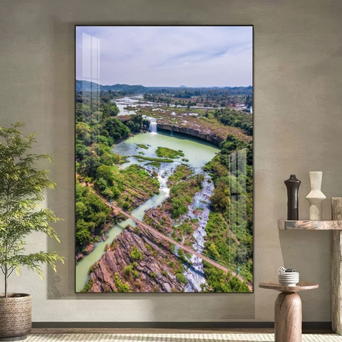 Tranh Tây Nguyên, Ngã 6 Buôn Ma Thuột, Thác - BMT DakLak | Tranh Ngọc Việt - Xưởng Tranh Đẹp Buôn Ma Thuột (BMT) DakLak