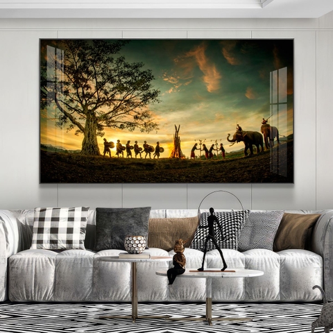 Tranh Tây Nguyên, Ngã 6 Buôn Ma Thuột, Thác - BMT DakLak | Tranh Ngọc Việt - Xưởng Tranh Đẹp Buôn Ma Thuột (BMT) DakLak