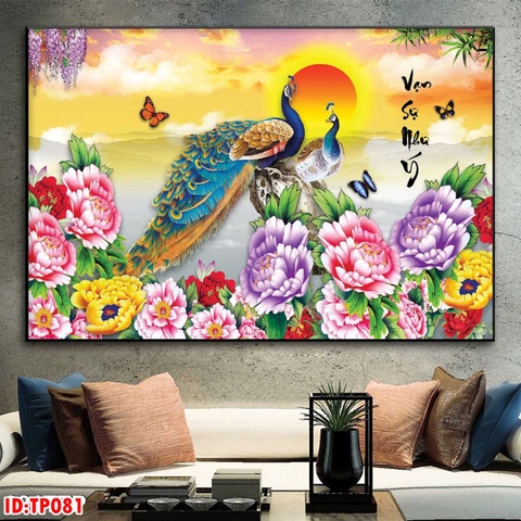 Tranh Chim Công Đẹp | Tranh Ngọc Việt - Đắk Lắk | Tranh Ngọc Việt - Xưởng Tranh Đẹp Buôn Ma Thuột (BMT) DakLak