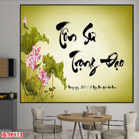 Tranh Tri Ân Thầy Cô Thư Pháp | Tranh Ngọc Việt - Đắk Lắk | Tranh Ngọc Việt - Xưởng Tranh Đẹp Buôn Ma Thuột (BMT) DakLak