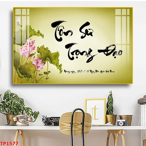 Tranh Tri Ân Thầy Cô Thư Pháp | Tranh Ngọc Việt - Đắk Lắk | Tranh Ngọc Việt - Xưởng Tranh Đẹp Buôn Ma Thuột (BMT) DakLak