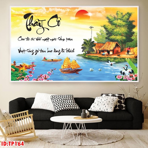 Tranh Tri Ân Thầy Cô Thư Pháp | Tranh Ngọc Việt - Đắk Lắk | Tranh Ngọc Việt - Xưởng Tranh Đẹp Buôn Ma Thuột (BMT) DakLak