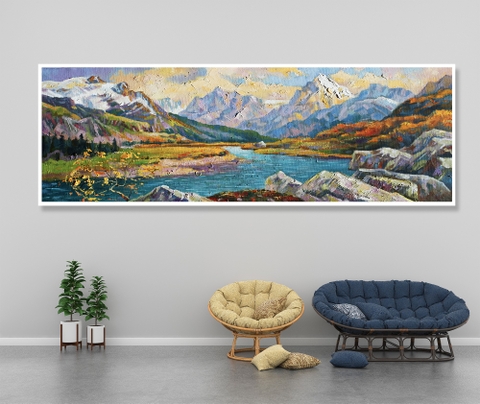 Tranh Phonh Cảnh Núi | Tranh Ngọc Việt - Đắk Lắk | Tranh Ngọc Việt - Xưởng Tranh Đẹp Buôn Ma Thuột (BMT) DakLak