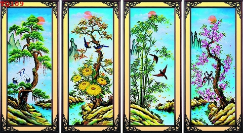 Tranh Tứ Quý Bốn Mùa | Tranh Ngọc Việt - Đắk Lắk | Tranh Ngọc Việt - Xưởng Tranh Đẹp Buôn Ma Thuột (BMT) DakLak