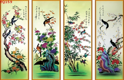 Tranh Tứ Quý Bốn Mùa | Tranh Ngọc Việt - Đắk Lắk | Tranh Ngọc Việt - Xưởng Tranh Đẹp Buôn Ma Thuột (BMT) DakLak