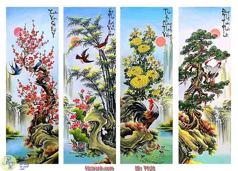 Tranh Tứ Quý Bốn Mùa | Tranh Ngọc Việt - Đắk Lắk | Tranh Ngọc Việt - Xưởng Tranh Đẹp Buôn Ma Thuột (BMT) DakLak