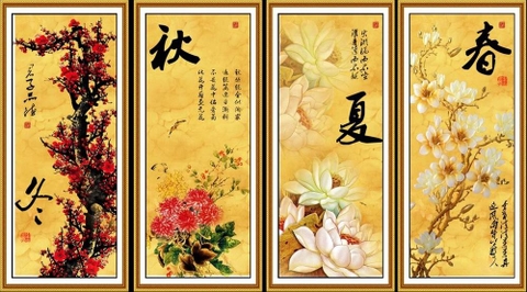 Tranh Tứ Quý Bốn Mùa | Tranh Ngọc Việt - Đắk Lắk | Tranh Ngọc Việt - Xưởng Tranh Đẹp Buôn Ma Thuột (BMT) DakLak