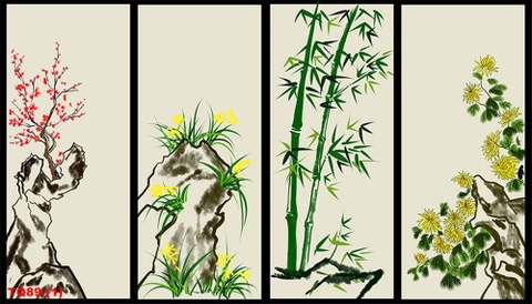 Tranh Tứ Quý Bốn Mùa | Tranh Ngọc Việt - Đắk Lắk | Tranh Ngọc Việt - Xưởng Tranh Đẹp Buôn Ma Thuột (BMT) DakLak