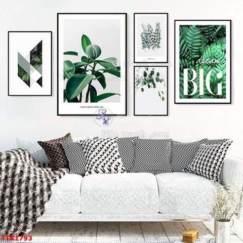 Tranh Lá Cây Nhiệt Đới | Tranh Ngọc Việt - Đắk Lắk | Tranh Ngọc Việt - Xưởng Tranh Đẹp Buôn Ma Thuột (BMT) DakLak