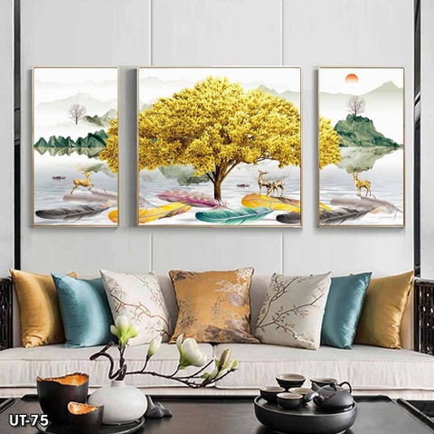 Tranh Hươu Tài Lộc | Tranh Ngọc Việt - Đắk Lắk | Tranh Ngọc Việt - Xưởng Tranh Đẹp Buôn Ma Thuột (BMT) DakLak