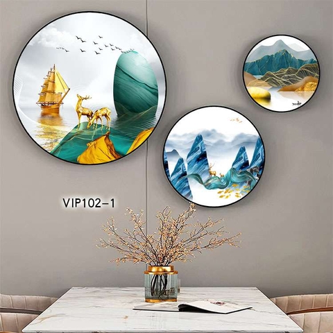 Bộ 3 Tranh Tròn Mới | Tranh Ngọc Việt - Đắk Lắk | Tranh Ngọc Việt - Xưởng Tranh Đẹp Buôn Ma Thuột (BMT) DakLak