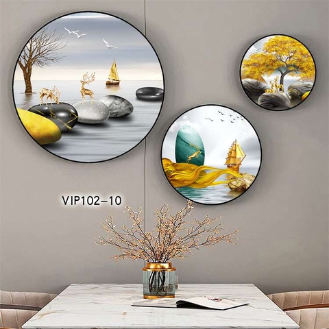 Bộ 3 Tranh Tròn Mới | Tranh Ngọc Việt - Đắk Lắk | Tranh Ngọc Việt - Xưởng Tranh Đẹp Buôn Ma Thuột (BMT) DakLak