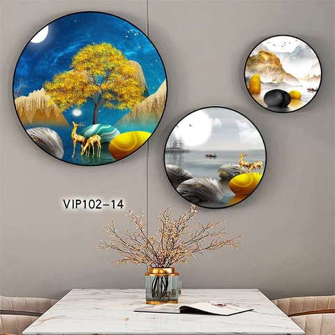 Bộ 3 Tranh Tròn Mới | Tranh Ngọc Việt - Đắk Lắk | Tranh Ngọc Việt - Xưởng Tranh Đẹp Buôn Ma Thuột (BMT) DakLak