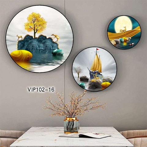 Bộ 3 Tranh Tròn Mới | Tranh Ngọc Việt - Đắk Lắk | Tranh Ngọc Việt - Xưởng Tranh Đẹp Buôn Ma Thuột (BMT) DakLak