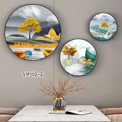 Bộ 3 Tranh Tròn Mới | Tranh Ngọc Việt - Đắk Lắk | Tranh Ngọc Việt - Xưởng Tranh Đẹp Buôn Ma Thuột (BMT) DakLak