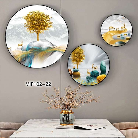 Bộ 3 Tranh Tròn Mới | Tranh Ngọc Việt - Đắk Lắk | Tranh Ngọc Việt - Xưởng Tranh Đẹp Buôn Ma Thuột (BMT) DakLak