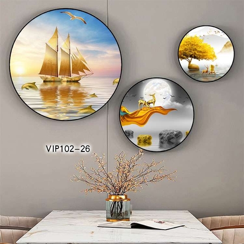 Bộ 3 Tranh Tròn Mới | Tranh Ngọc Việt - Đắk Lắk | Tranh Ngọc Việt - Xưởng Tranh Đẹp Buôn Ma Thuột (BMT) DakLak