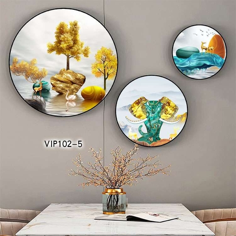 Bộ 3 Tranh Tròn Mới | Tranh Ngọc Việt - Đắk Lắk | Tranh Ngọc Việt - Xưởng Tranh Đẹp Buôn Ma Thuột (BMT) DakLak
