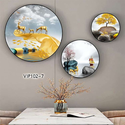 Bộ 3 Tranh Tròn Mới | Tranh Ngọc Việt - Đắk Lắk | Tranh Ngọc Việt - Xưởng Tranh Đẹp Buôn Ma Thuột (BMT) DakLak