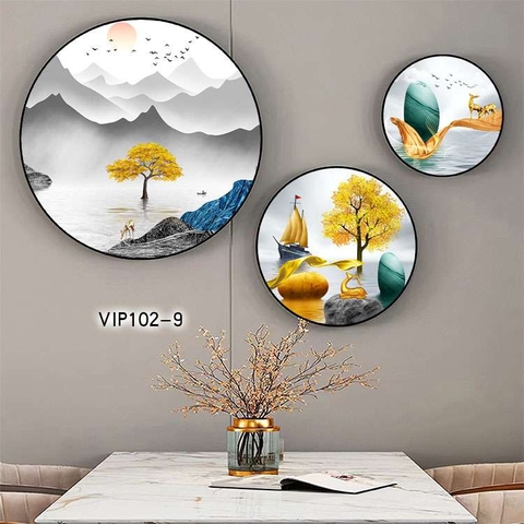 Bộ 3 Tranh Tròn Mới | Tranh Ngọc Việt - Đắk Lắk | Tranh Ngọc Việt - Xưởng Tranh Đẹp Buôn Ma Thuột (BMT) DakLak
