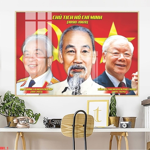 Tranh Bác Hồ - Bác Giáp - Bác Trọng | Tranh Ngọc Việt - Đắk Lắk | Tranh Ngọc Việt - Xưởng Tranh Đẹp Buôn Ma Thuột (BMT) DakLak